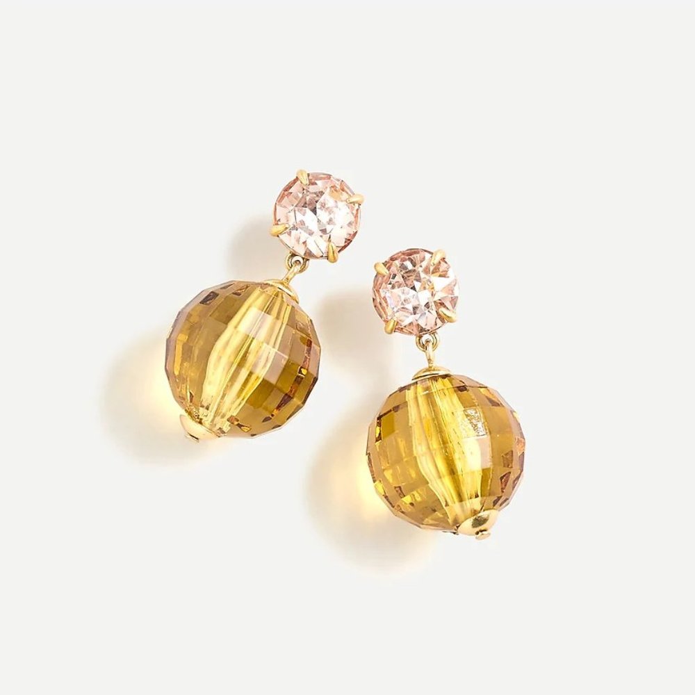 NWT (limited edition) J. CREW Disco Ball Drop Earrings + dust bag